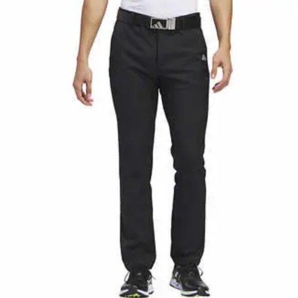 Adidas Golf Pants Black 40 X 30 Regular Fit Tapered Leg NEW - Picture 1 of 9